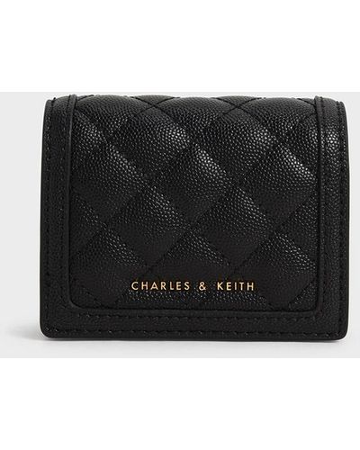 Charles & Keith Micaela Quilted Card Holder - Black