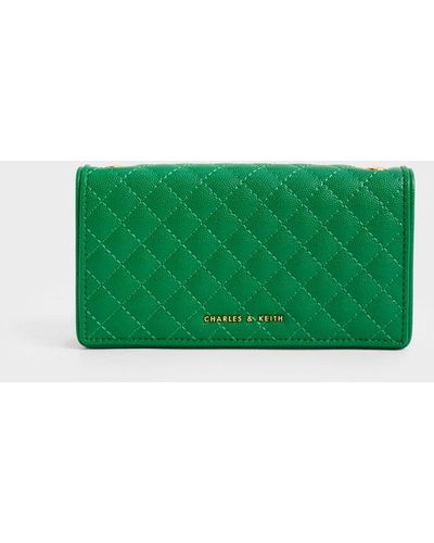 Pistachio Curved Flap Long Wallet - CHARLES & KEITH IN