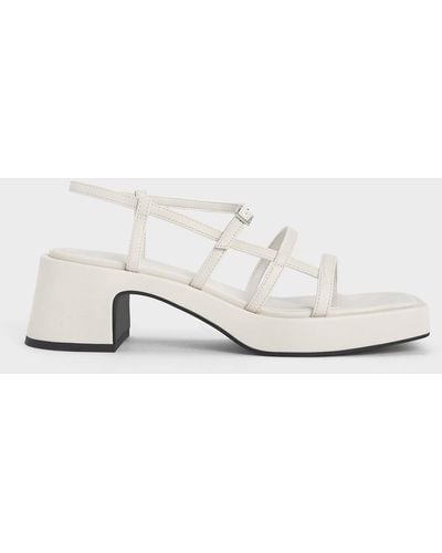 Charles & Keith Selene Strappy Sandals - White