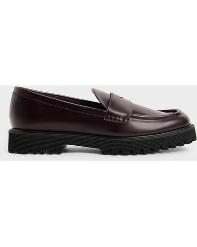 Charles & Keith Chunky Penny Loafers - Multicolour