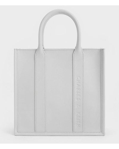 Charles & Keith Clover Tote Bag - White
