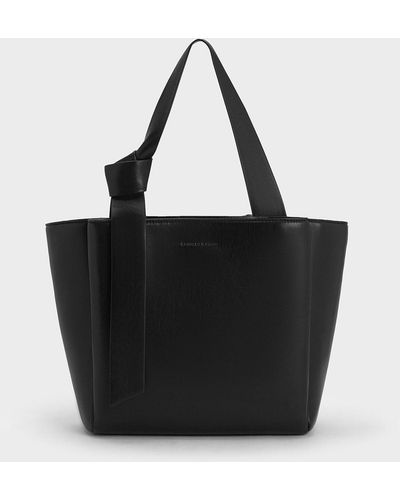 Charles & Keith Toni Knotted Tote Bag - Black