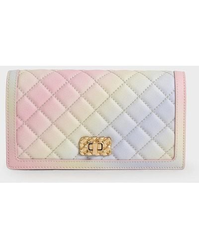 Charles & Keith Micaela Quilted Long Wallet - Multicolour