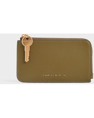 Charles & Keith Zip-around Mini Wallet - Green