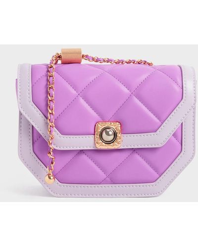 Purple Charles & Keith Shoulder bags for Women | Lyst