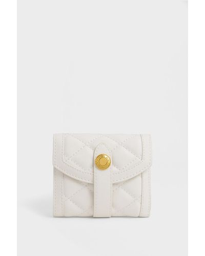 Charles & Keith Este Belted Small Wallet - White