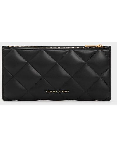 Charles & Keith Danika Quilted Long Wallet - White