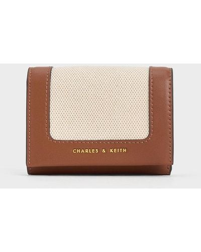 Charles & Keith Daylla Canvas Wallet - White