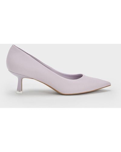 Charles & Keith Emmy Spool Heel Court Shoes - Pink