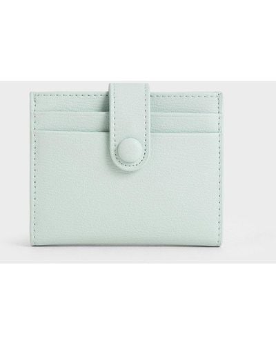 Charles & Keith Snap Button Card Holder - Blue