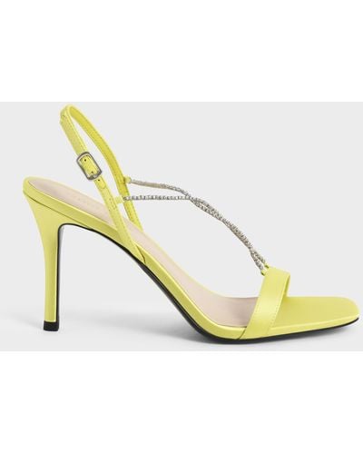 Charles & Keith Adel Recycled Polyester Gem-strap Stiletto Sandals - Multicolour