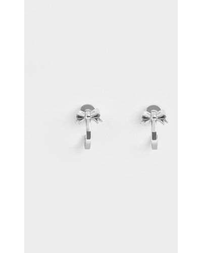 Charles & Keith Paige Ribbon Stud Earrings - Metallic