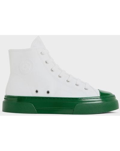 Charles & Keith Kay Two-tone High-top Sneakers - Green