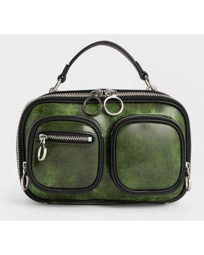 Charles & Keith Multi-pouch Crossbody Bag - Green
