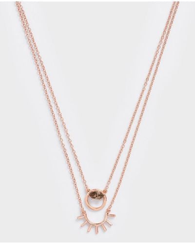 Charles & Keith Swarovski® Crystal Pendant Princess Necklace - Metallic