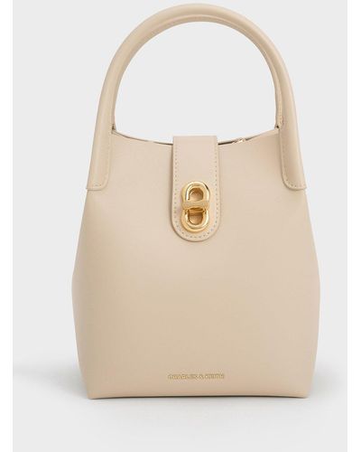 Charles & Keith Aubrielle Bucket Bag - White