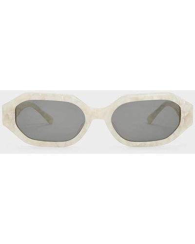 Charles & Keith Gabine Recycled Acetate Oval Sunglasses - Multicolor