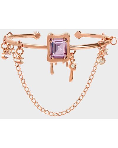 Rose Gold Double Chain Bracelet - CHARLES & KEITH UK