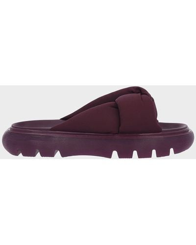 Charles & Keith Odessa Nylon Round-toe Slide Sandals - Purple