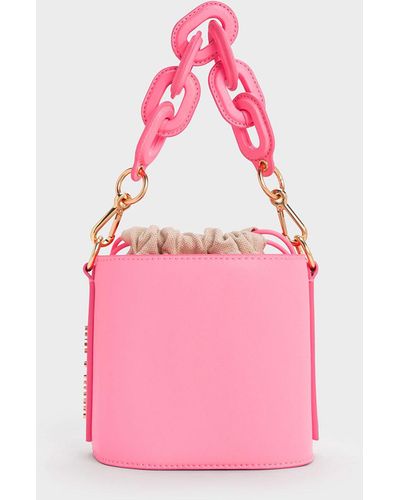 Épure S Bucket bag Pink - Leather (10161HYZP75)