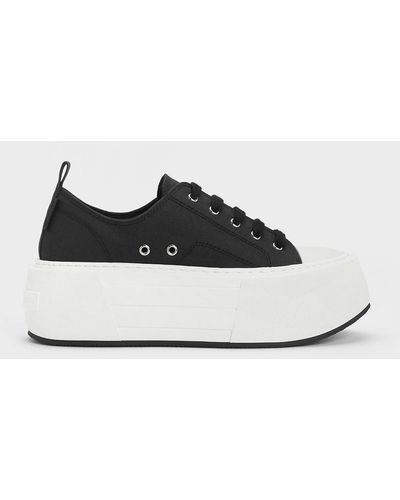 Charles & Keith Chunky Platform Low-top Trainers - Black