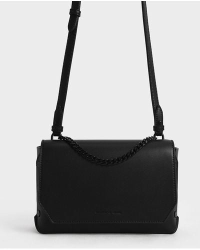 Charles & Keith - Women's Charlot Chain Strap Bag, Black, S
