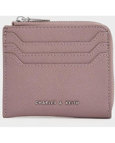 Charles & Keith Small Zip Pouch - Purple