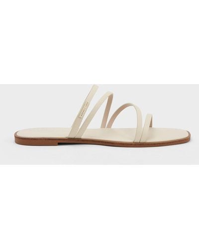 Charles & Keith Lliana Strappy Slide Sandals - White