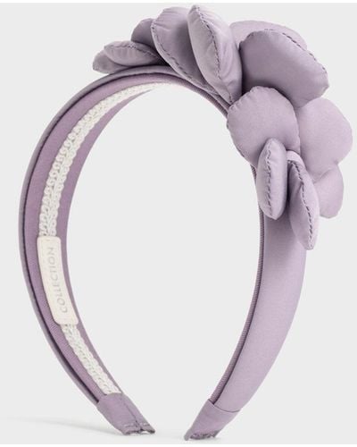 Charles & Keith Flower-embellished Hair Band - Pink