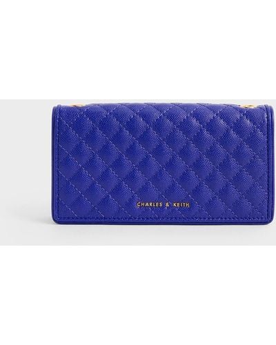 Charles & Keith Quilted Pouch - Blue