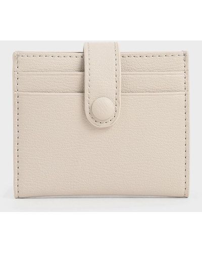 Charles & Keith Snap Button Card Holder - White