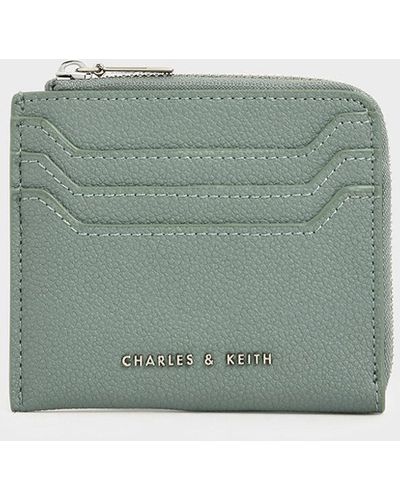 Charles & Keith Small Zip Pouch - Green