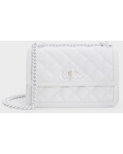 Micaela Quilted Chain Bag - Black