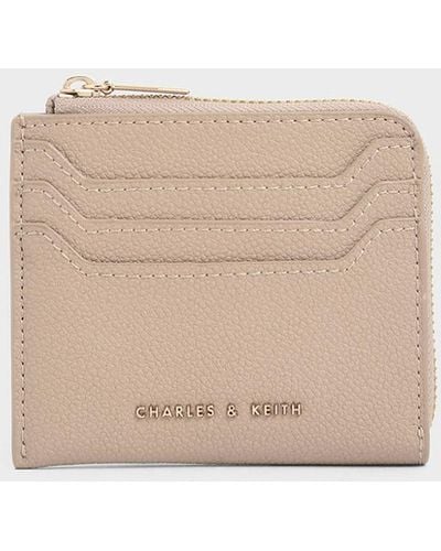 Charles & Keith Small Zip Pouch - Natural