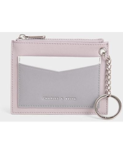 Charles & Keith Ring Detail Card Holder - Purple