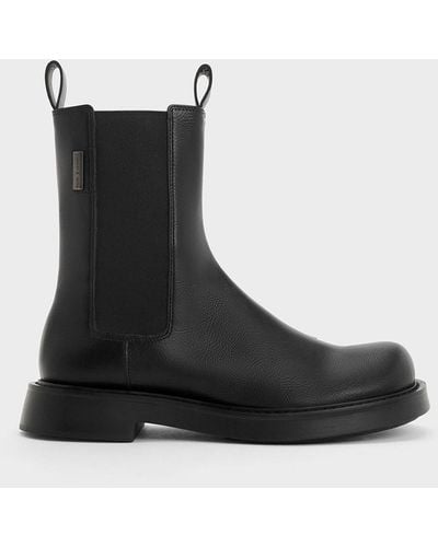 Charles & Keith Bryn Chelsea Boots - Black