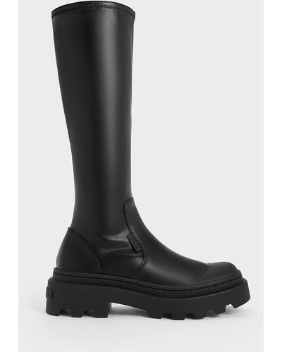 Charles & Keith Indra Knee-high Boots - Black