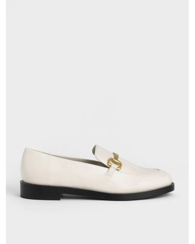 Charles & Keith Metallic Accent Loafers - Multicolor
