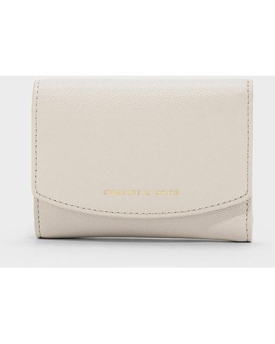 Charles & Keith Mini Front Flap Wallet - White