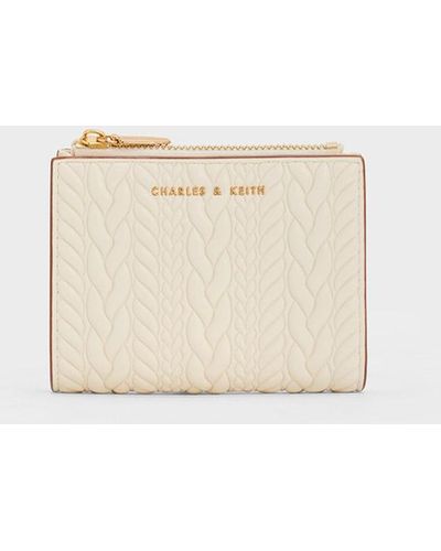 Cream Midori Geometric Top-Zip Wallet - CHARLES & KEITH US