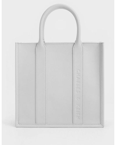 Charles & Keith Clover Tote Bag - White