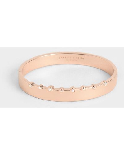 Charles & Keith Swarovski® Crystal Studded Bracelet - Pink