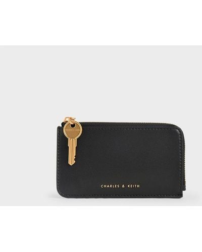 Charles & Keith Zip-around Mini Wallet - Black