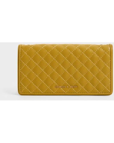 Charles & Keith Quilted Pouch - Yellow