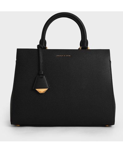Charles & Keith Tote Bag Black, Women's Fashion, Bags & Wallets