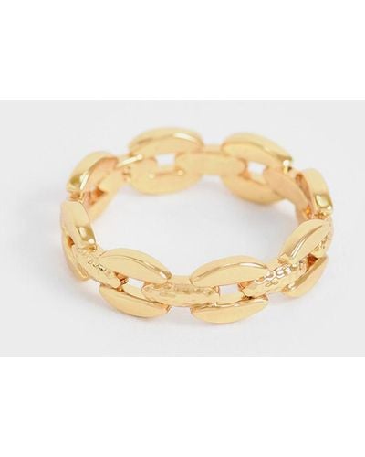 Charles & Keith Chain-link Ring - Metallic