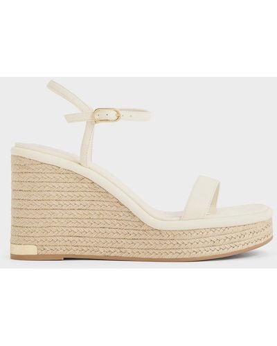 Charles & Keith Espadrille Wedges - Natural