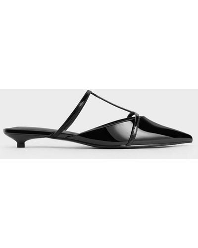 Charles & Keith Clara T-bar Pointed-toe Mules - Multicolor