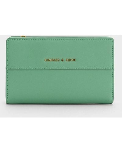 Charles & Keith Snap Button Small Wallet - Green