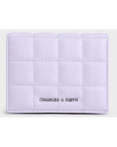 Charles & Keith Quilted Mini Wallet - Purple